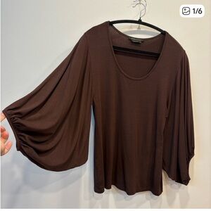 BCBG chocolate brown top